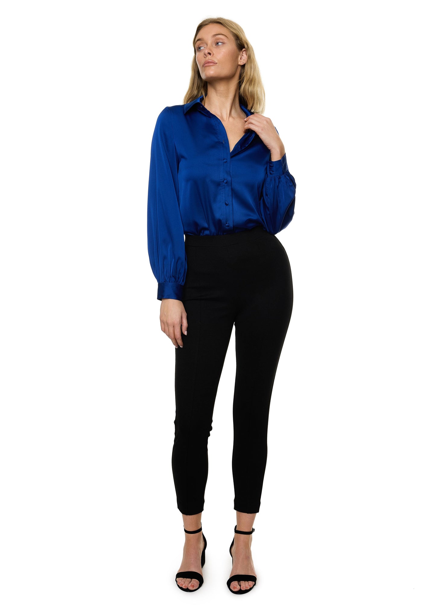 Button Down Long Sleeve Shirt (Solid)