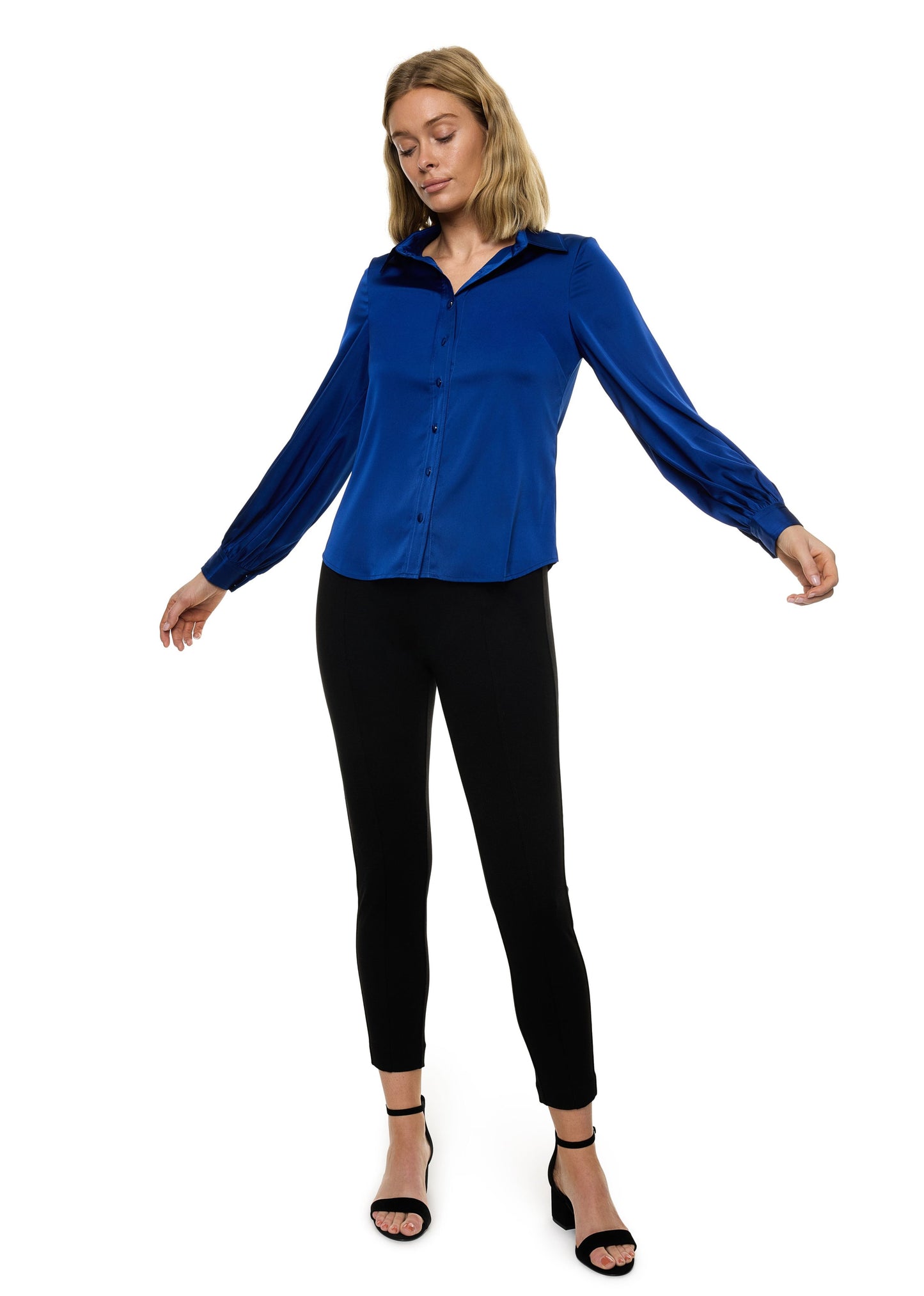 Button Down Long Sleeve Shirt (Solid)