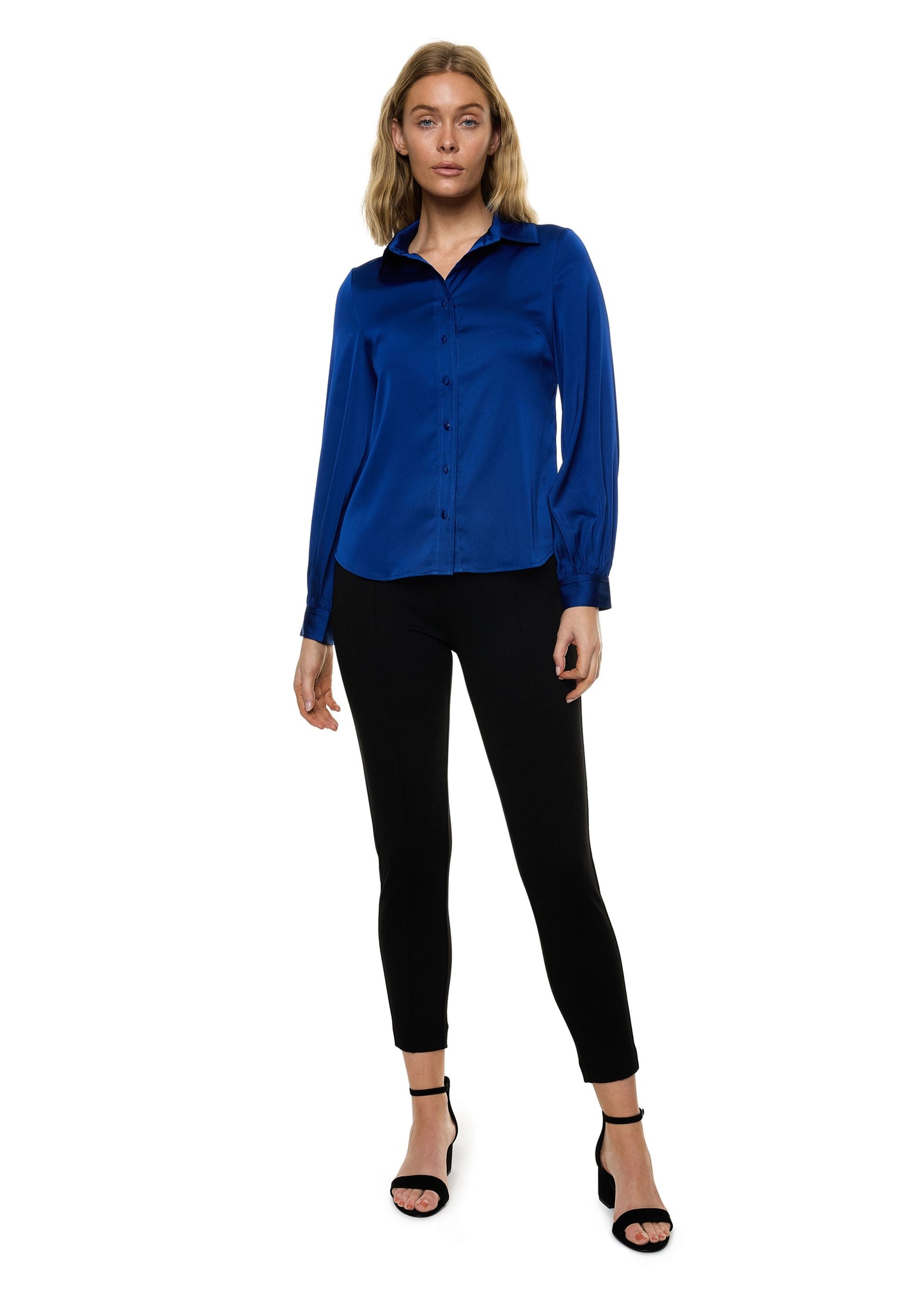 Button Down Long Sleeve Shirt (Solid)