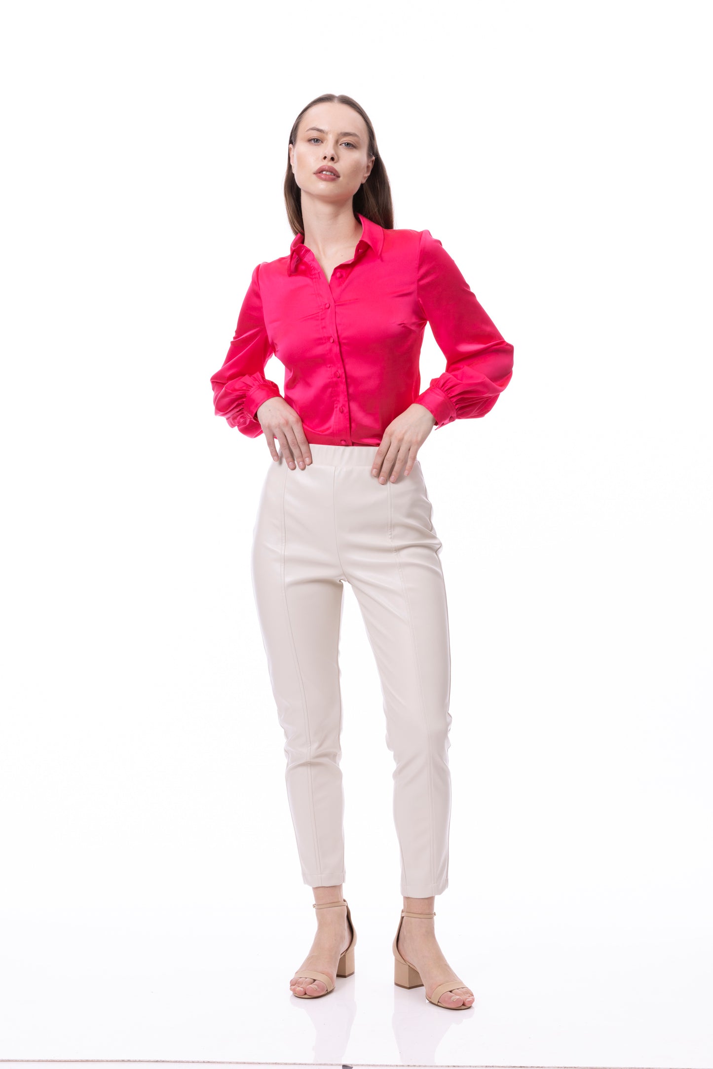 Button Down Long Sleeve Shirt (Solid)