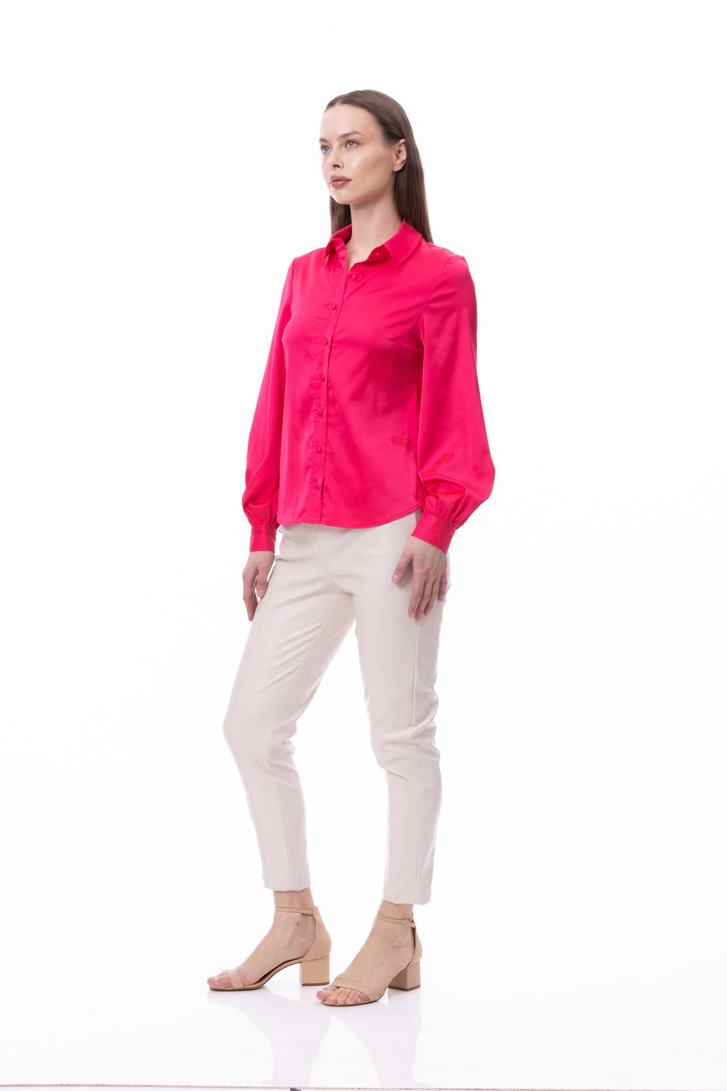 Button Down Long Sleeve Shirt (Solid)