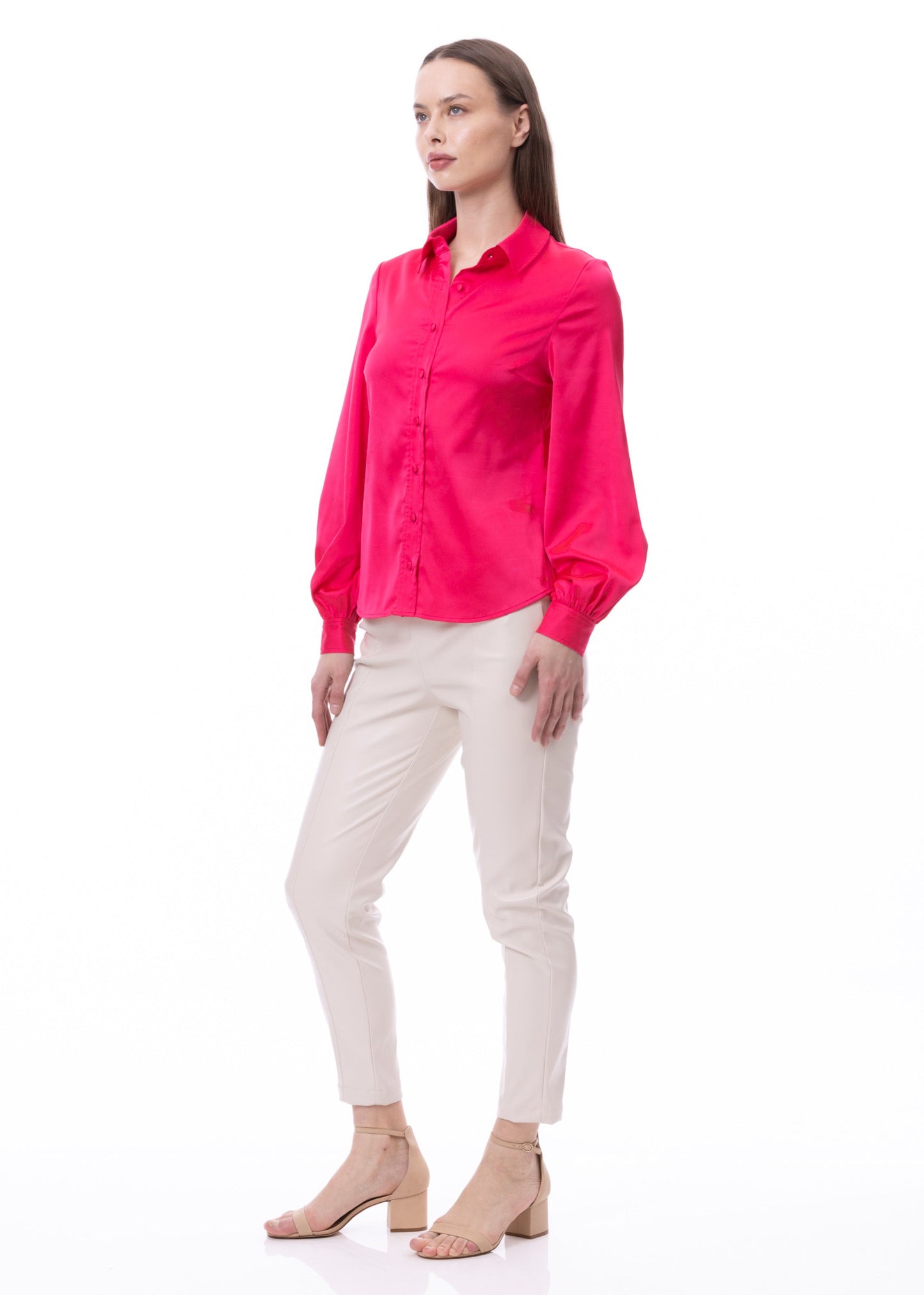 Button Down Long Sleeve Shirt (Solid)