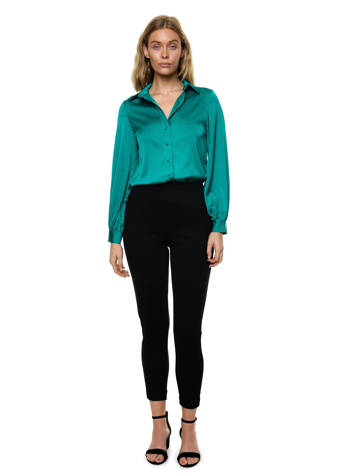 Button Down Long Sleeve Shirt (Solid)