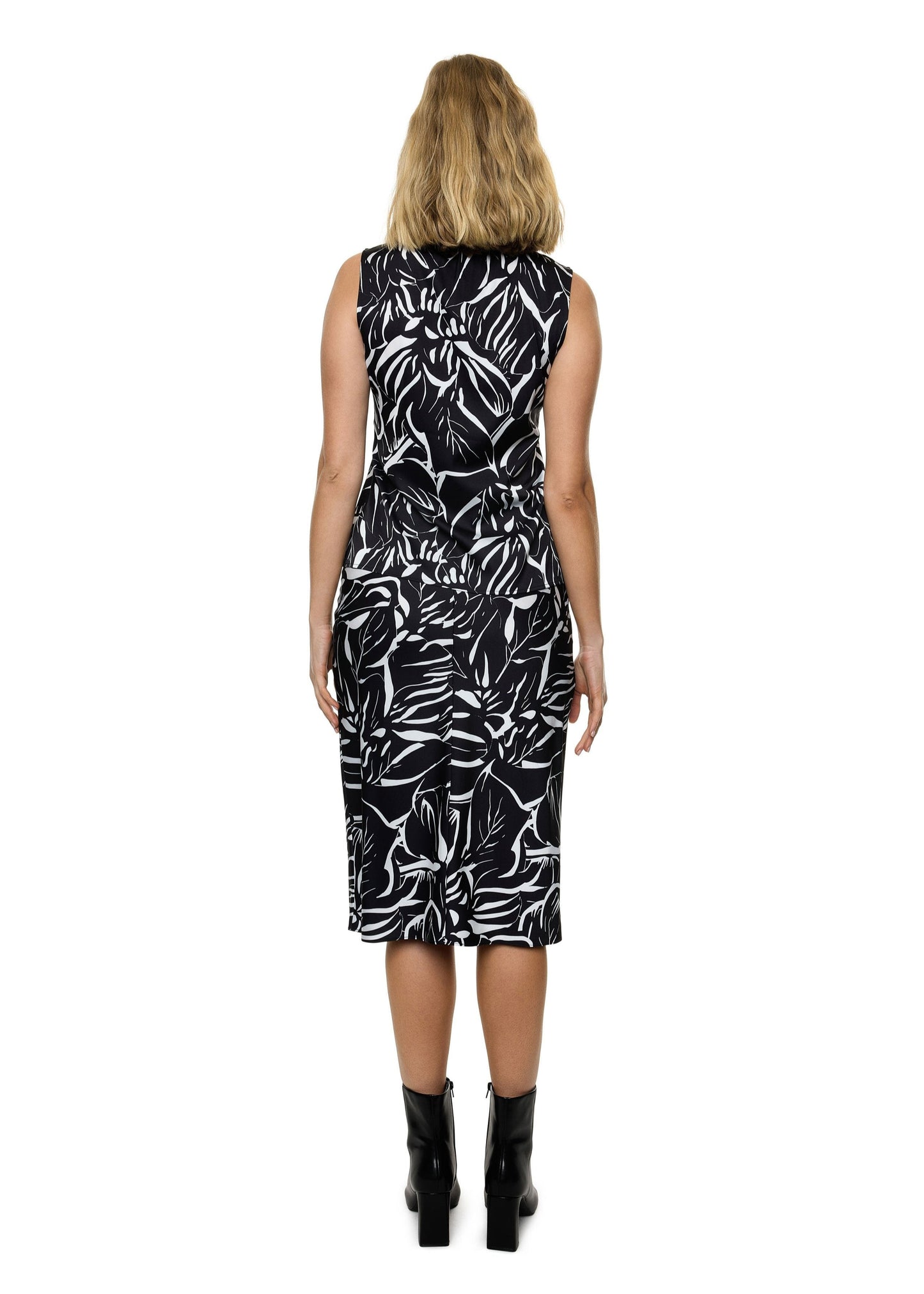 Bow Tie Sleeveless Blouse (Print)