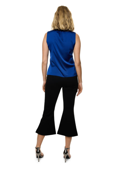 Bow Tie Sleeveless Blouse (Solid)