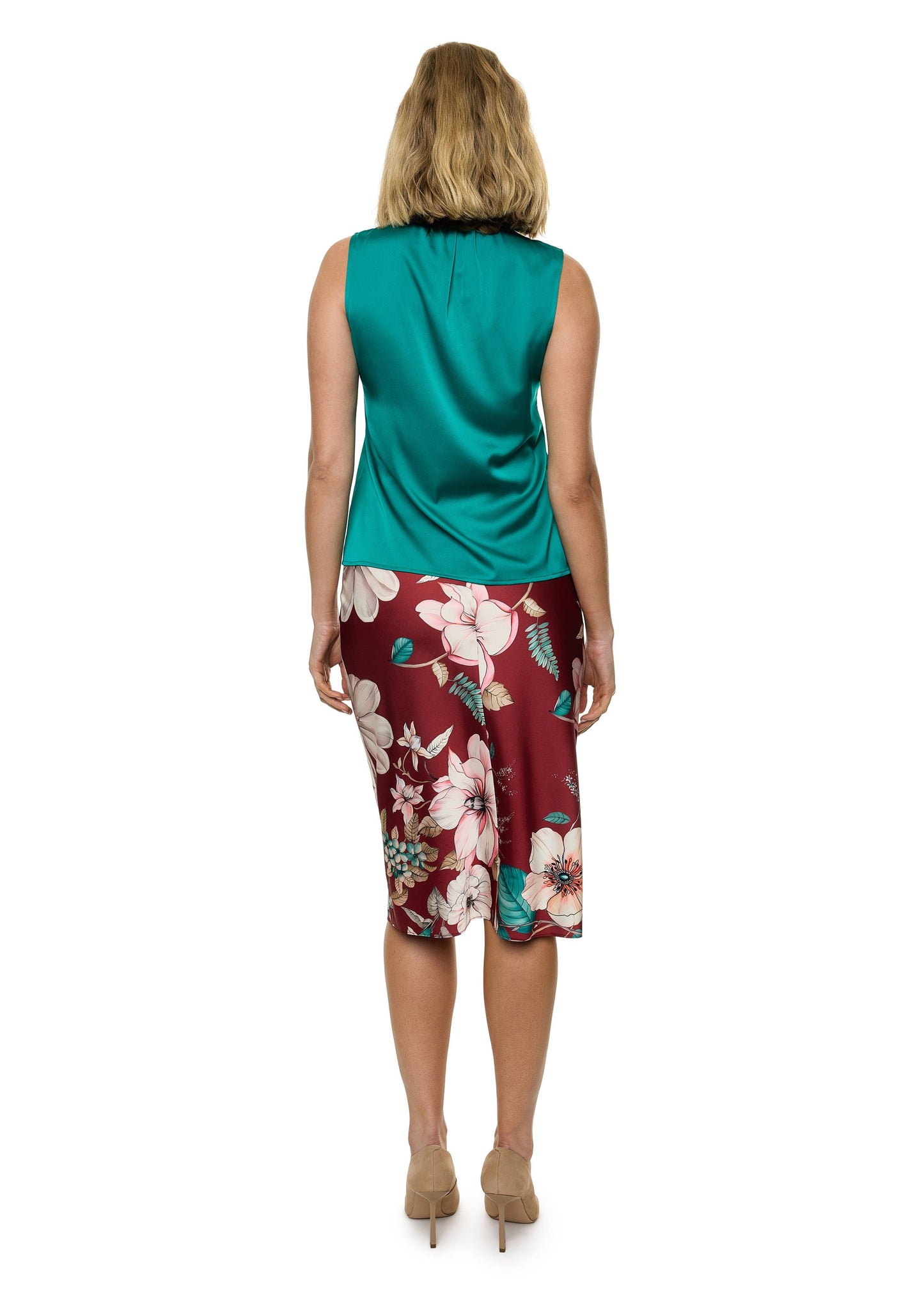Bow Tie Sleeveless Blouse (Solid)