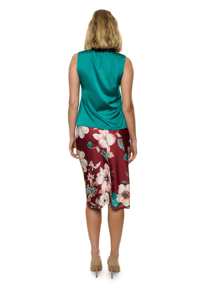 Bow Tie Sleeveless Blouse (Solid)
